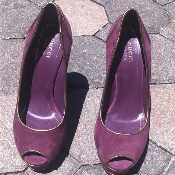 GUCCI HOUSTON PEEP TOE PUMP - Picture 2 of 8